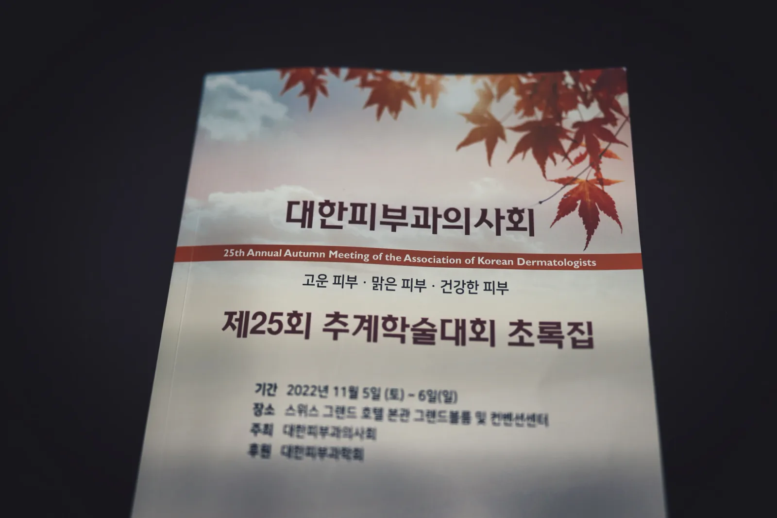 배정민원장님 대한피부과의사회 추계학술대회 강연 관련 사진 1