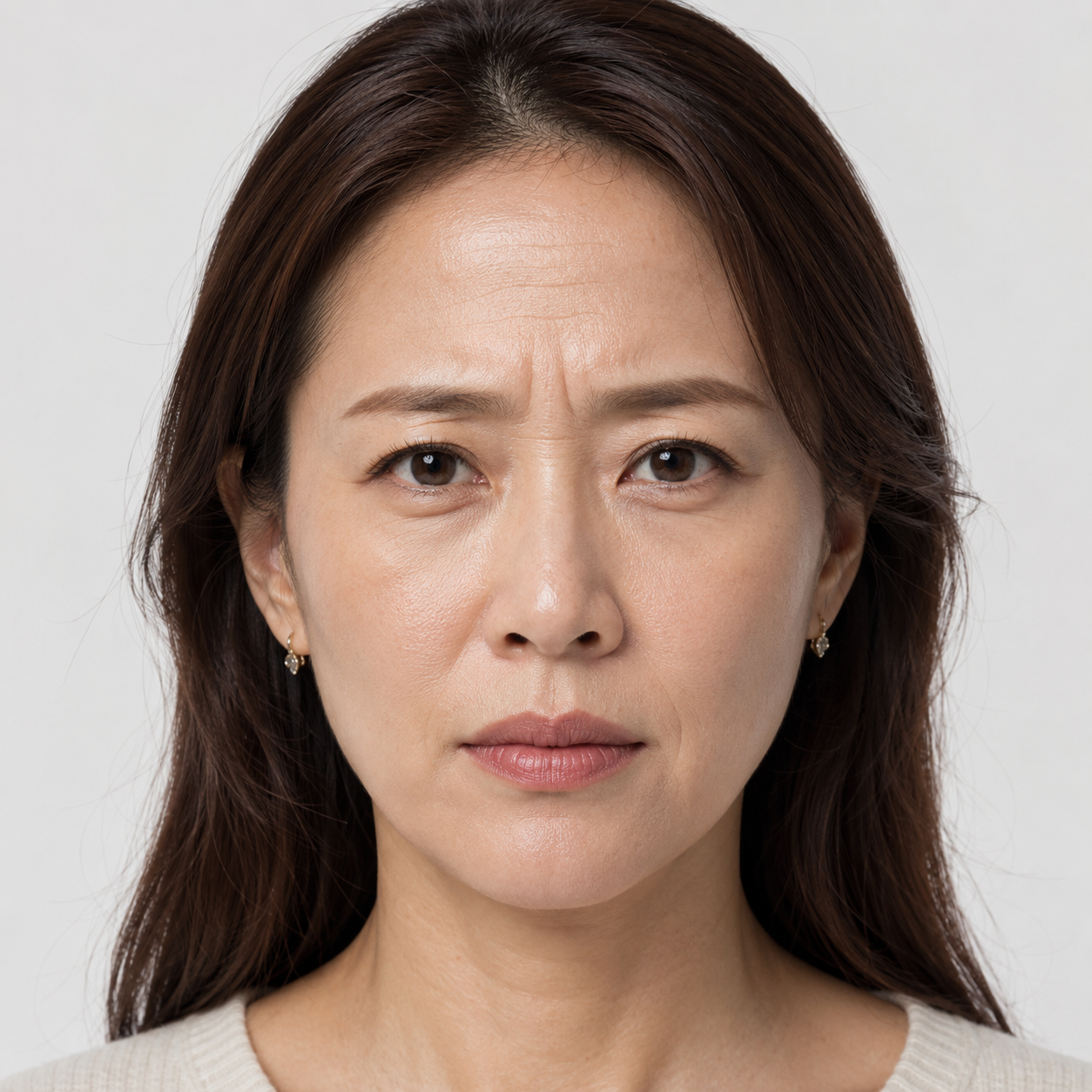 가만히 있어도 눈에 띄는 목주름과 팔자주름 및 미간주름